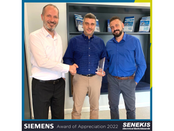 Απονομή “Award of Appreciation 2022” από τη Siemens